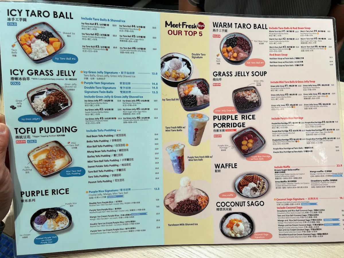 Menu, Meet Fresh Chatswood