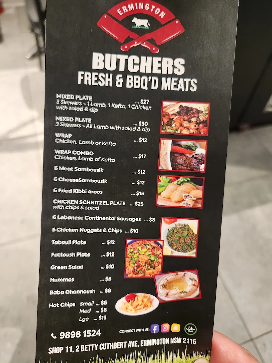 Menu, Butcher Backyard Breaky & BBQ