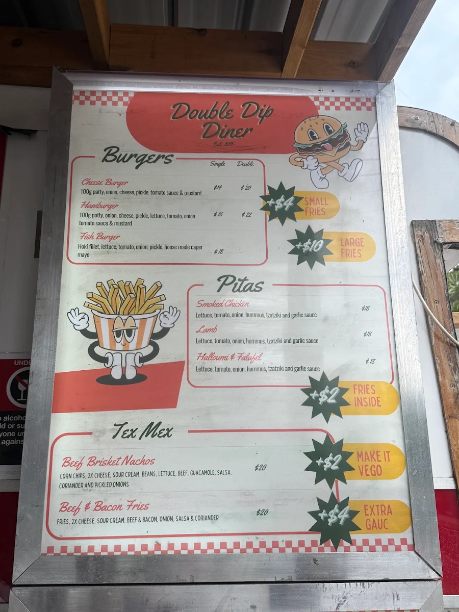 Menu, The Salty Pearl