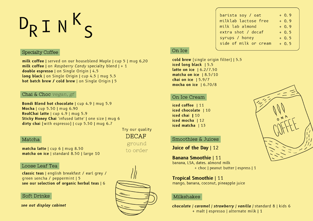 Menu, Eden Ground by Toast