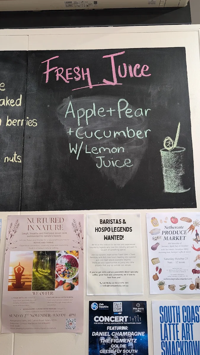Menu, Eden Ground by Toast