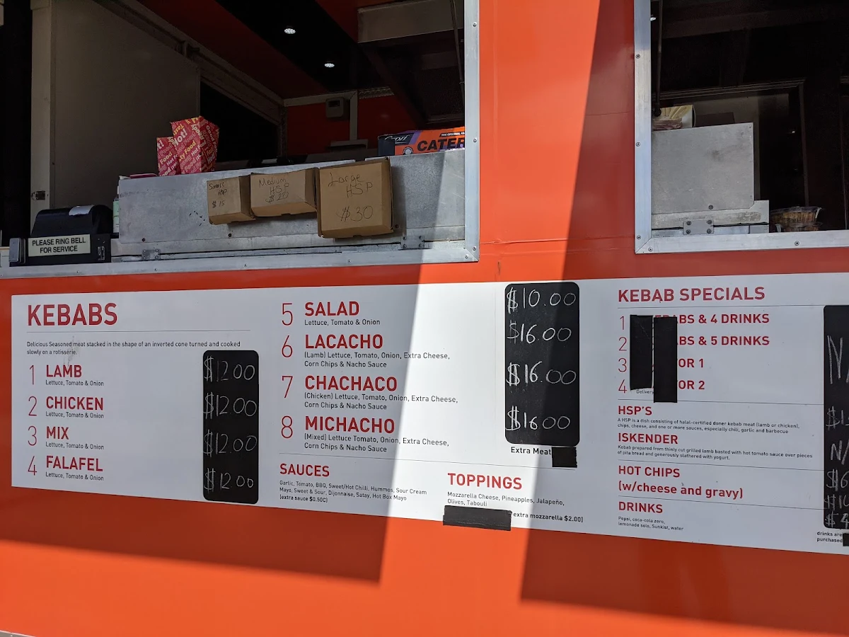 Menu, Halal Kebab