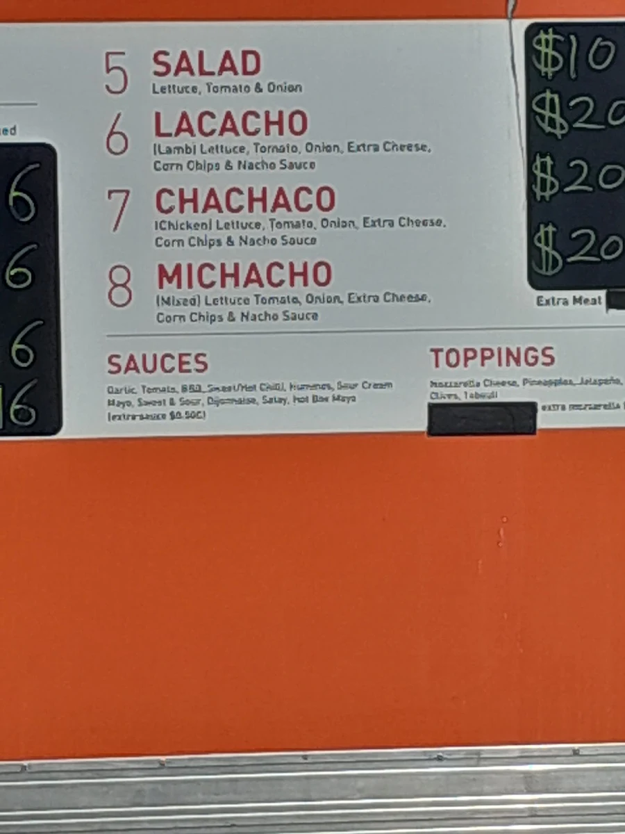 Menu, Halal Kebab