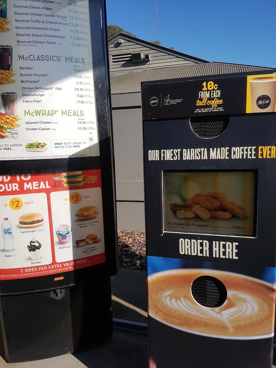 Menu, McDonald's Moe