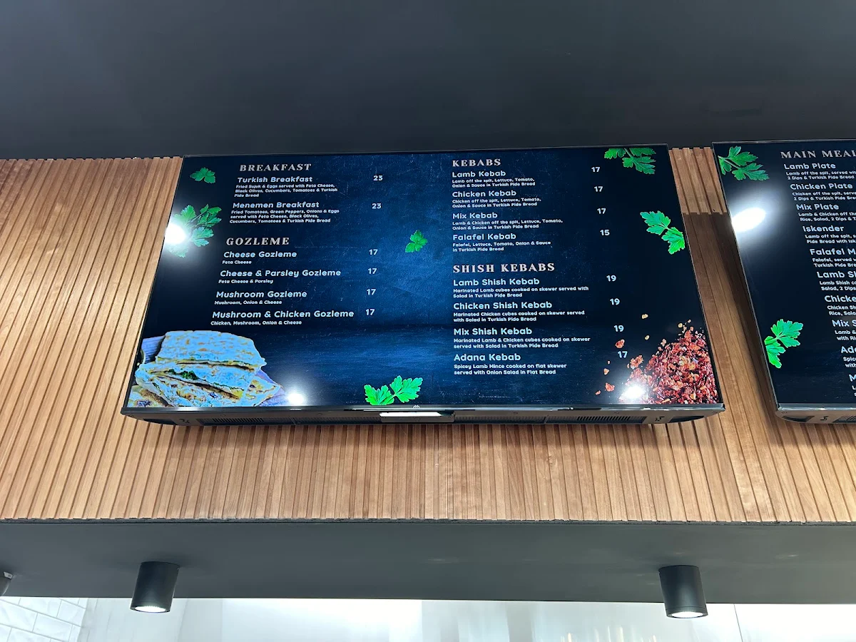 Menu, Truganina Kebab House