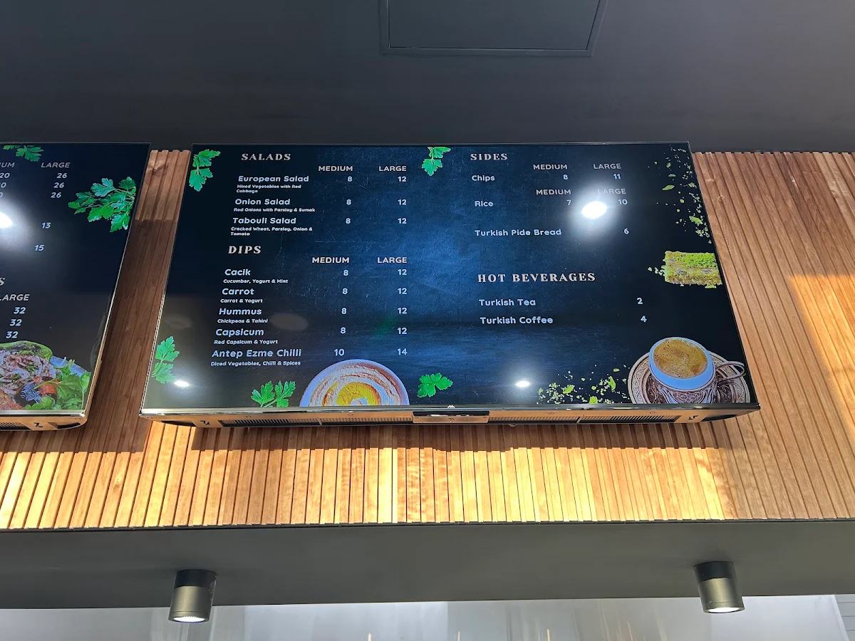 Menu, Truganina Kebab House