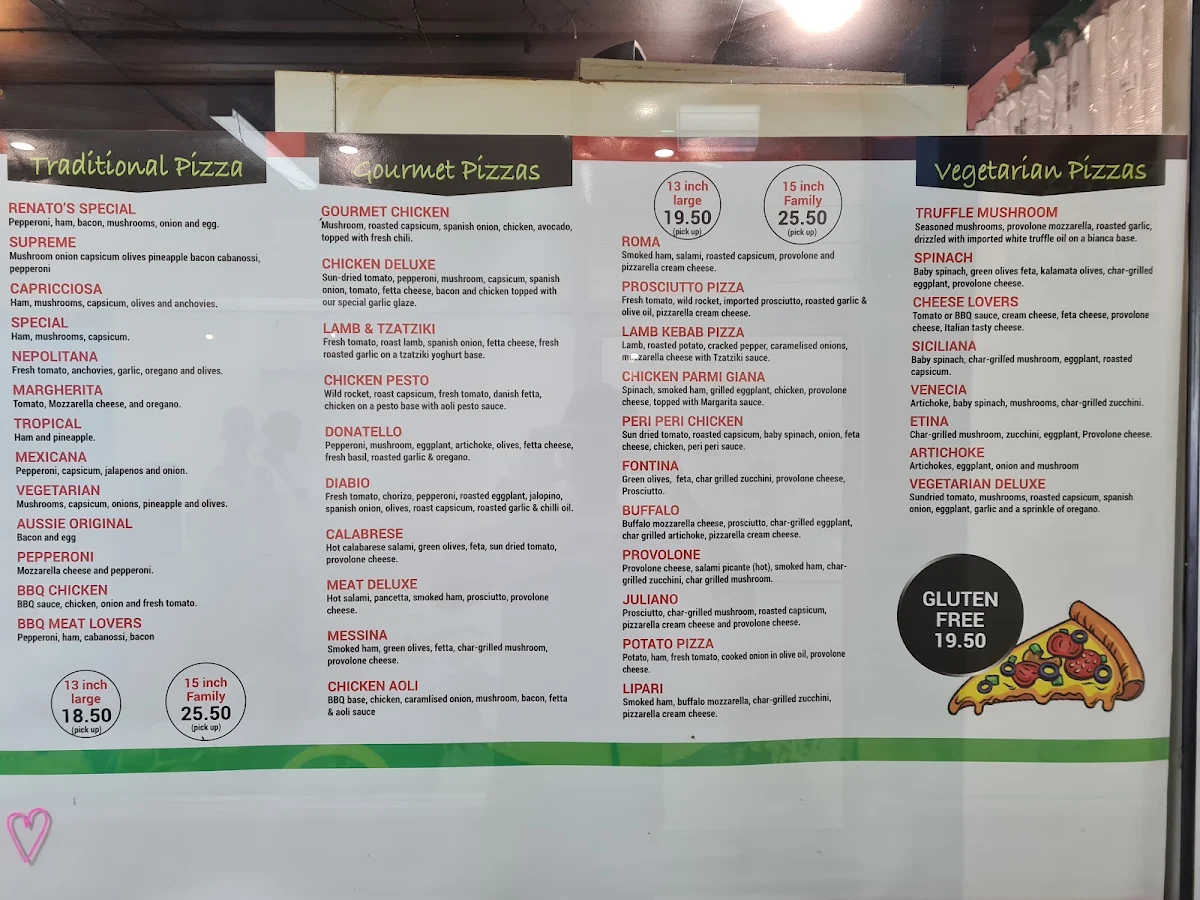Menu, Donatellos