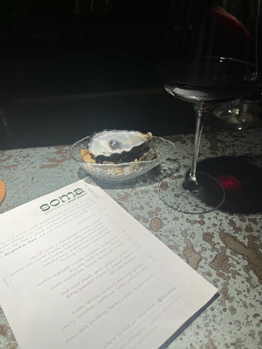 Menu, Bar Soma