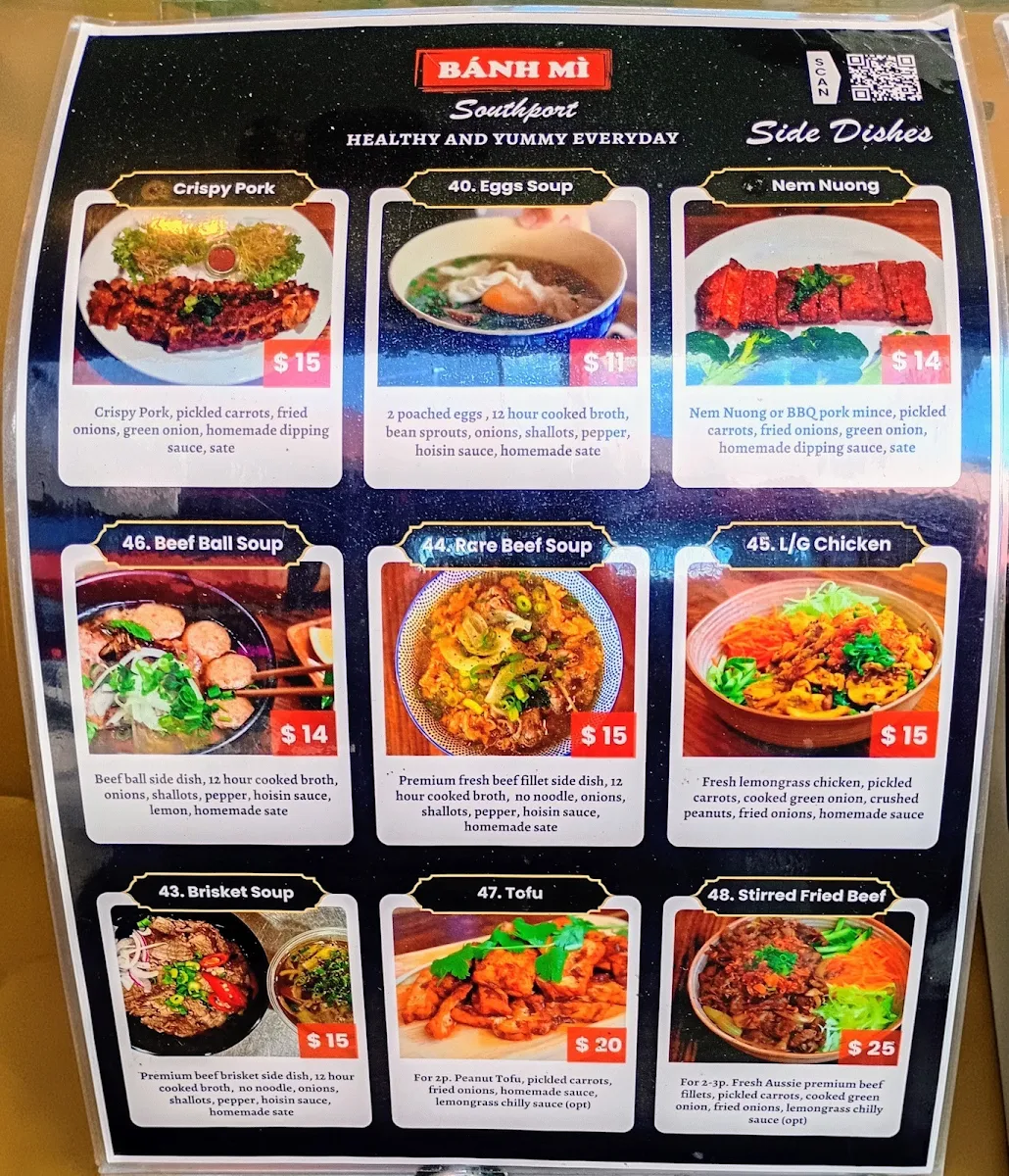 Menu, Bánh Mì Southport