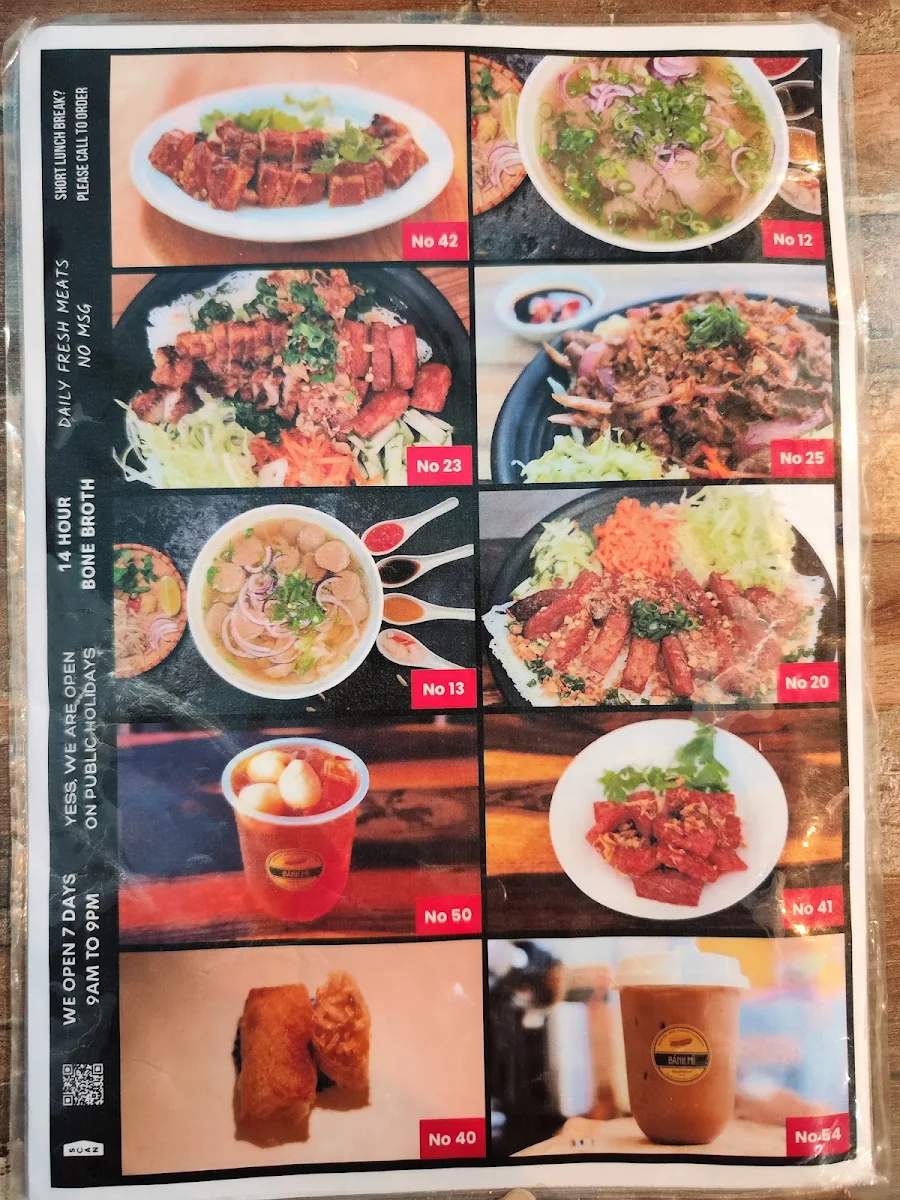 Menu, Bánh Mì Southport