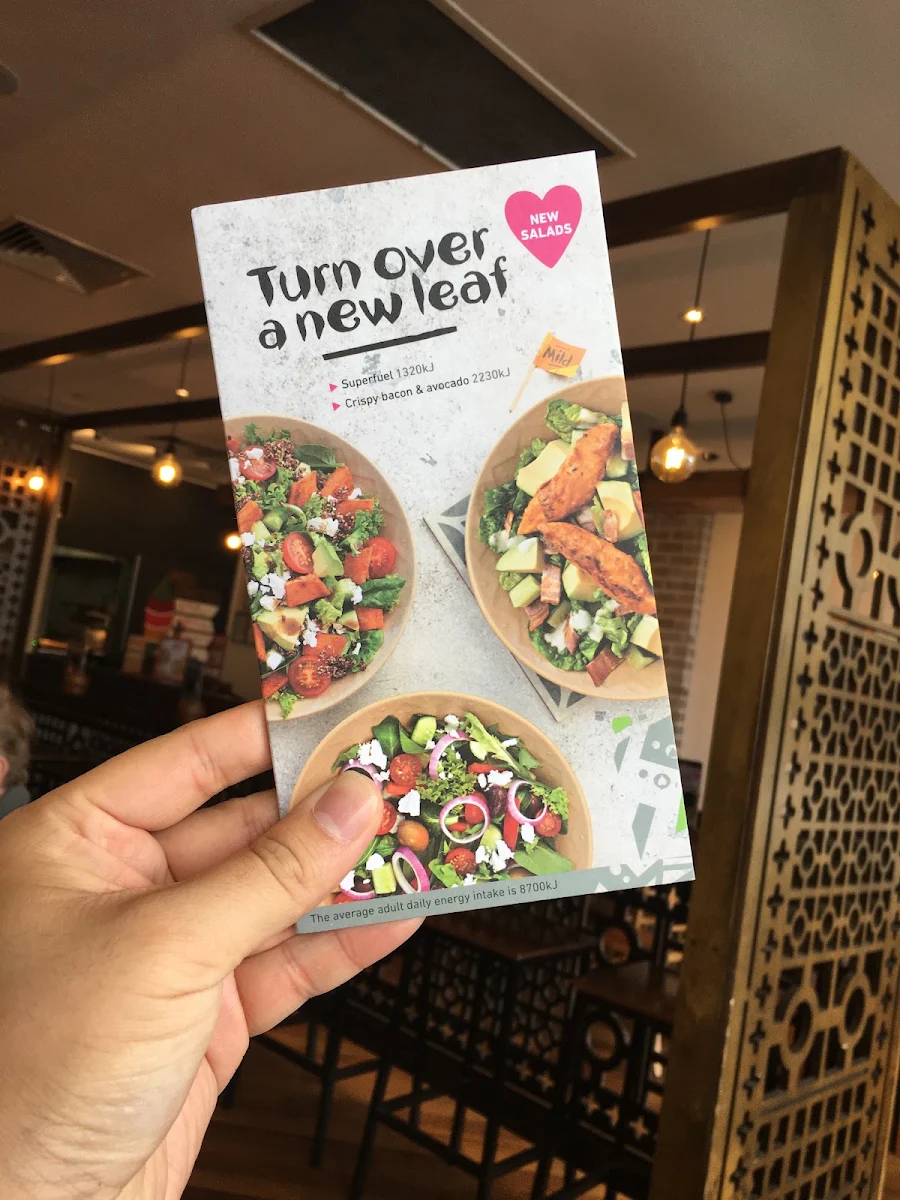 Menu, Nando's Burwood East