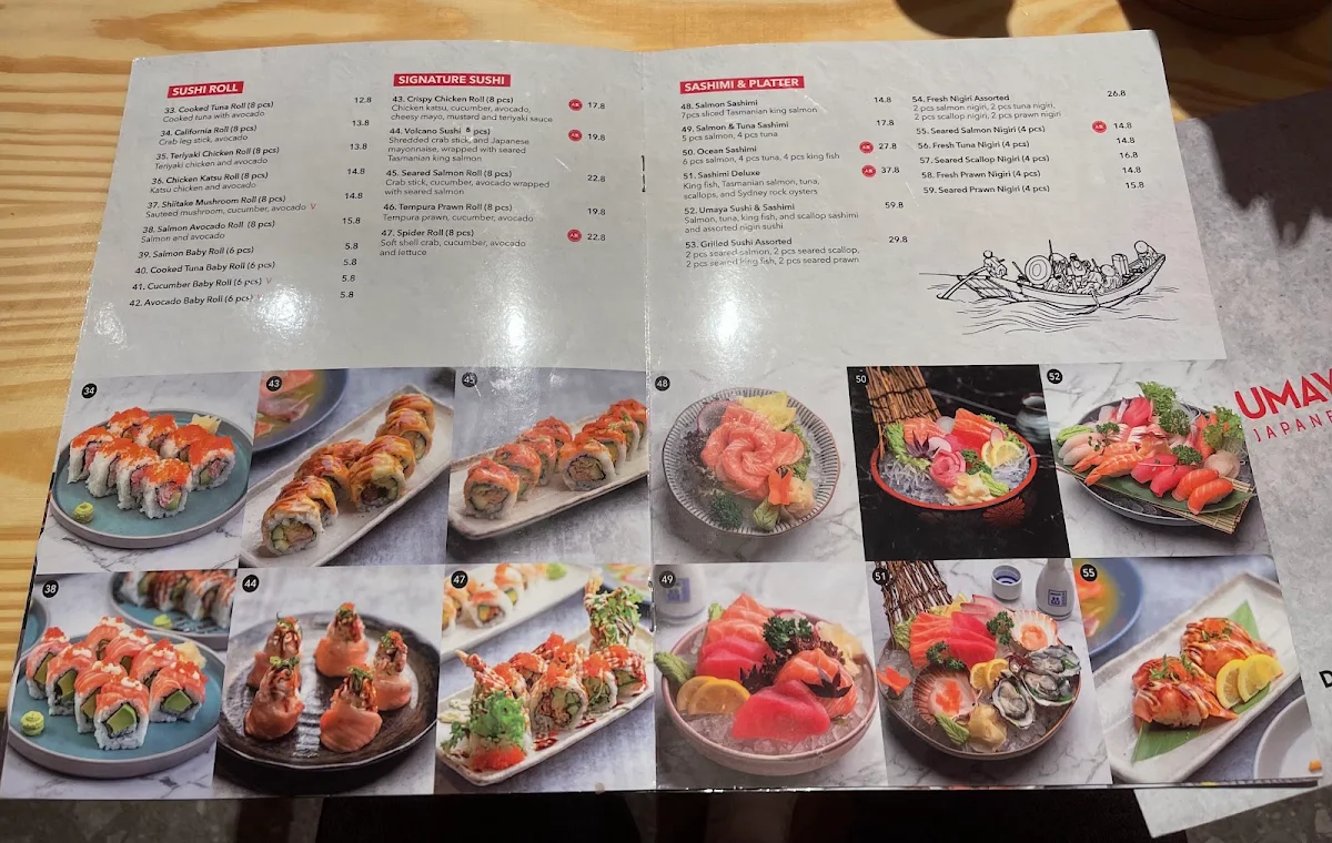Menu, UMAYA KOTARA