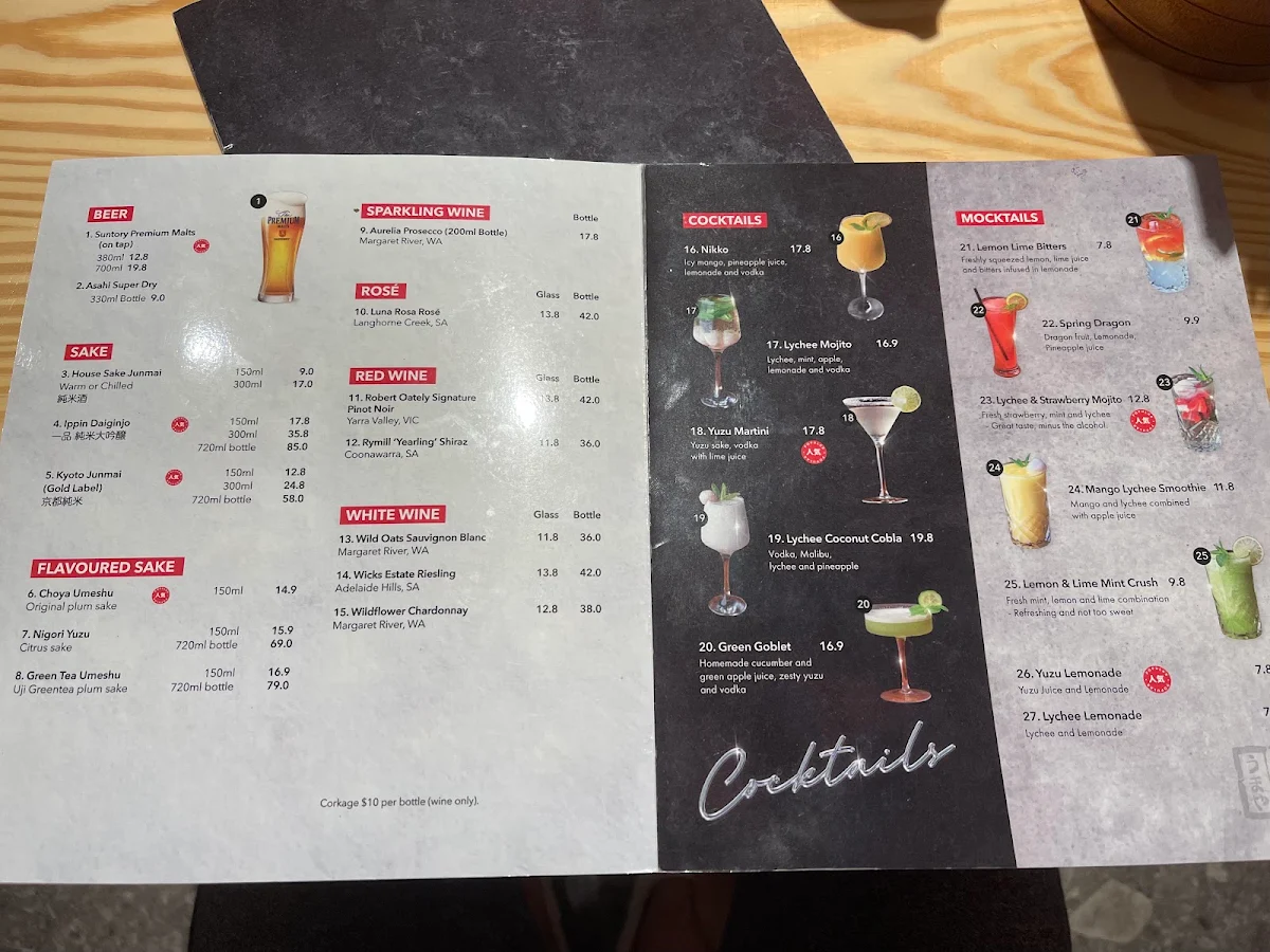 Menu, UMAYA KOTARA
