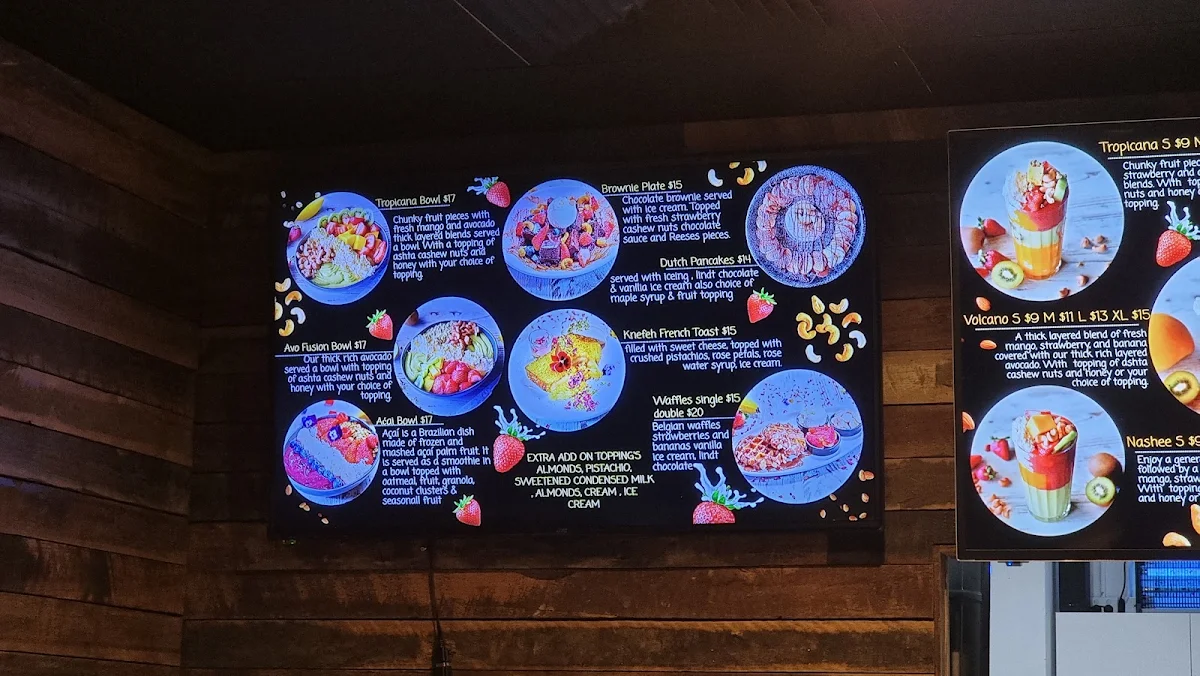 Menu, Blend Cocktails