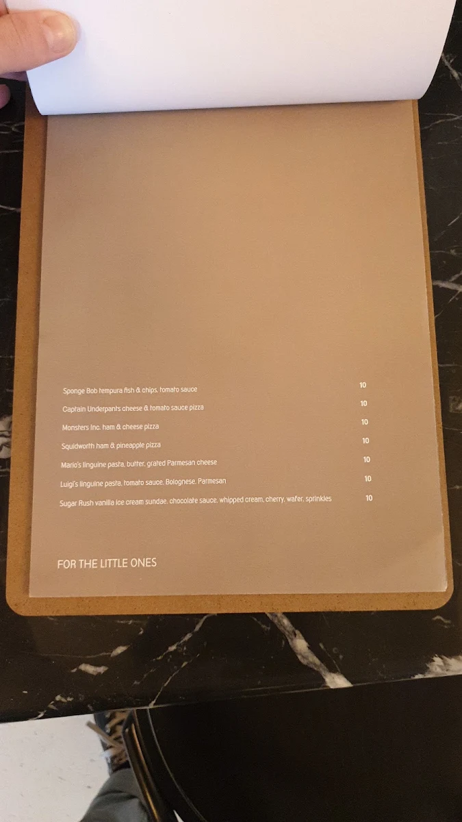 Menu, Captain Cook Hotel Paddington