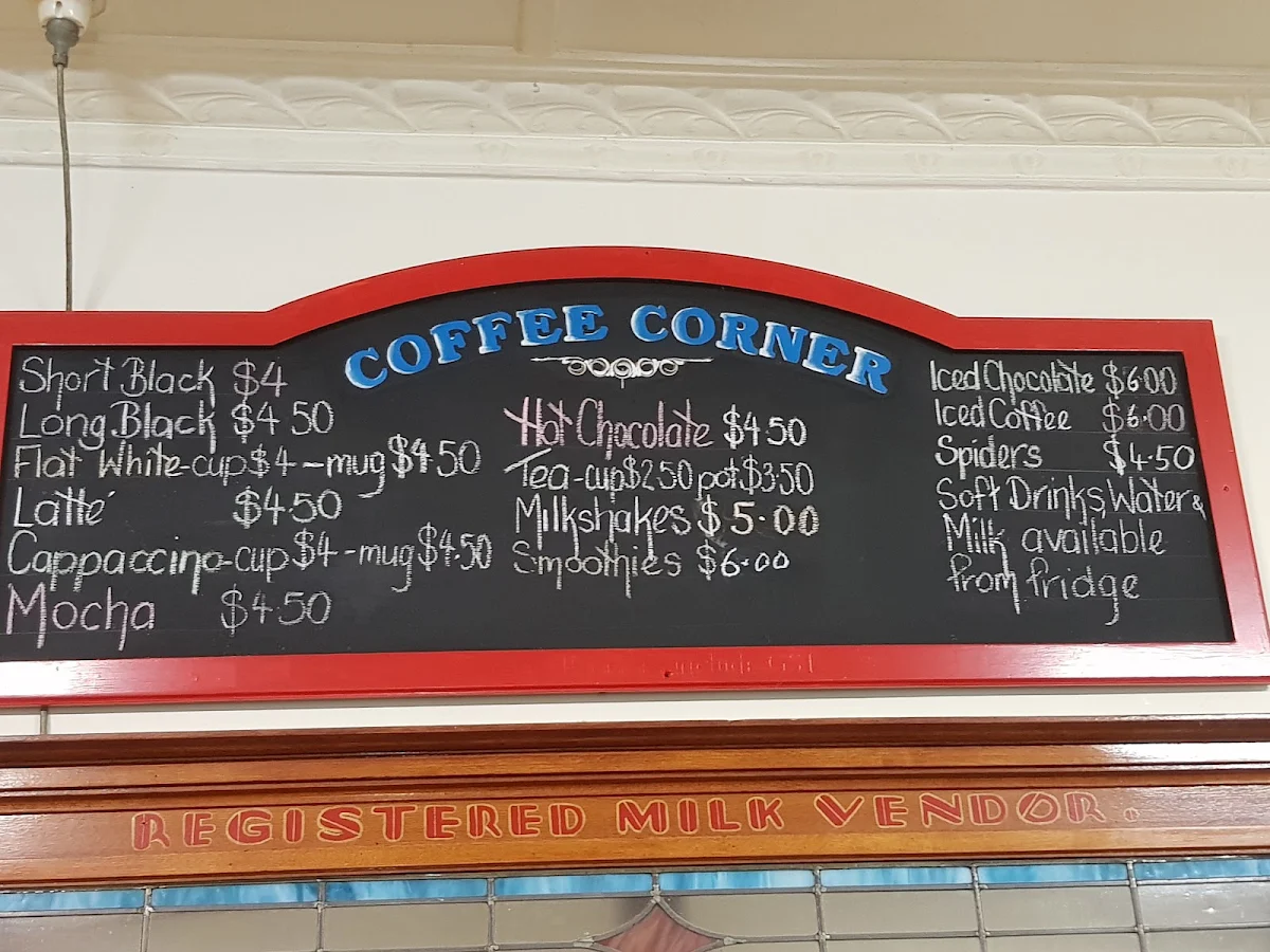 Menu, White Rose Cafe Dunedoo