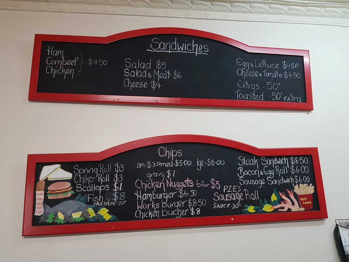 Menu, White Rose Cafe Dunedoo