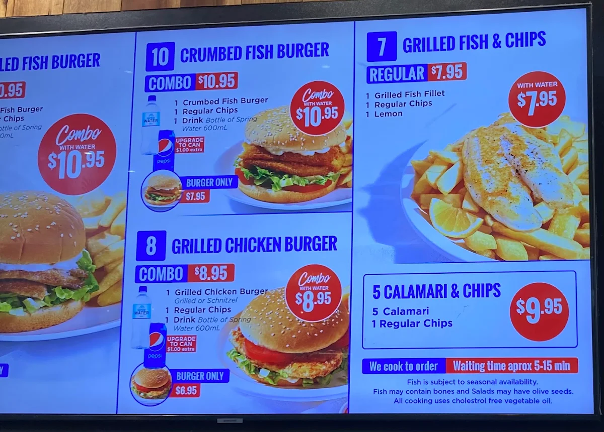 Menu, Fish & Chix - Merrylands
