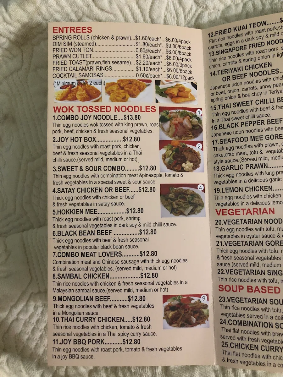 Menu, Yummy Noodle