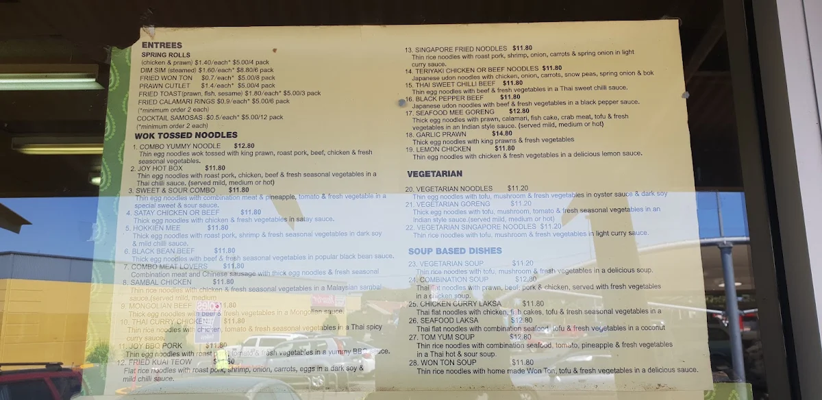 Menu, Yummy Noodle
