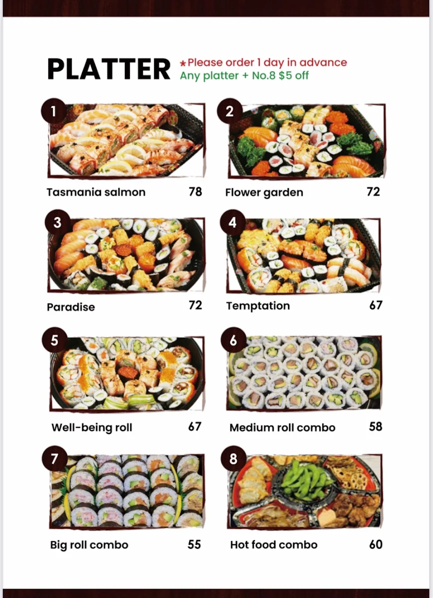 Menu, Hinojuni