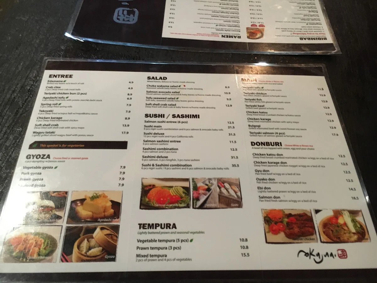 Menu, Hinojuni