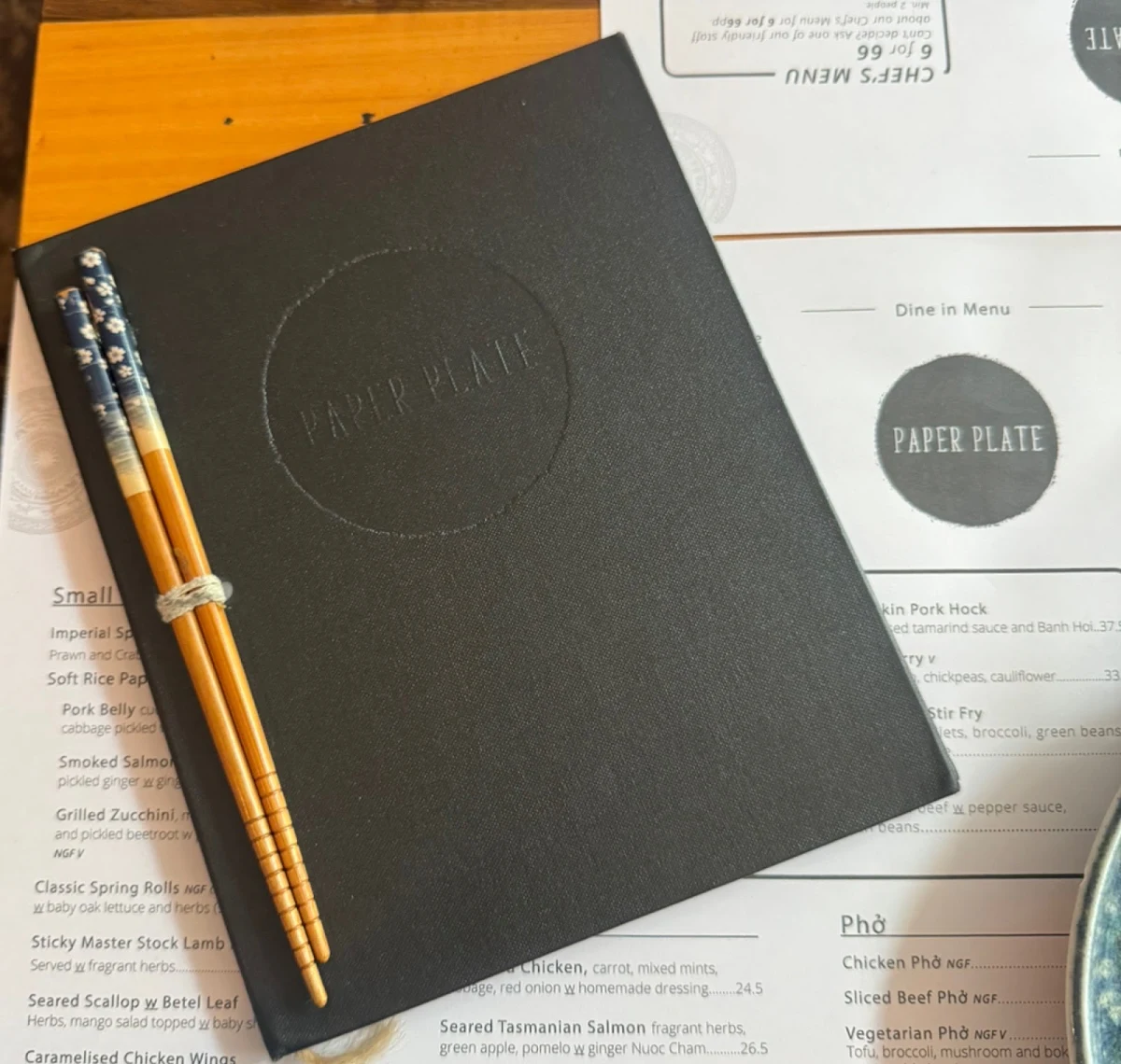 Menu, Paper Plate Restaurant