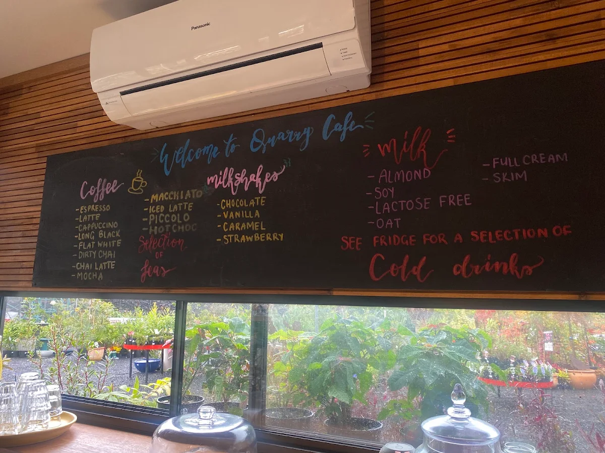 Menu, The Quarry Cafe