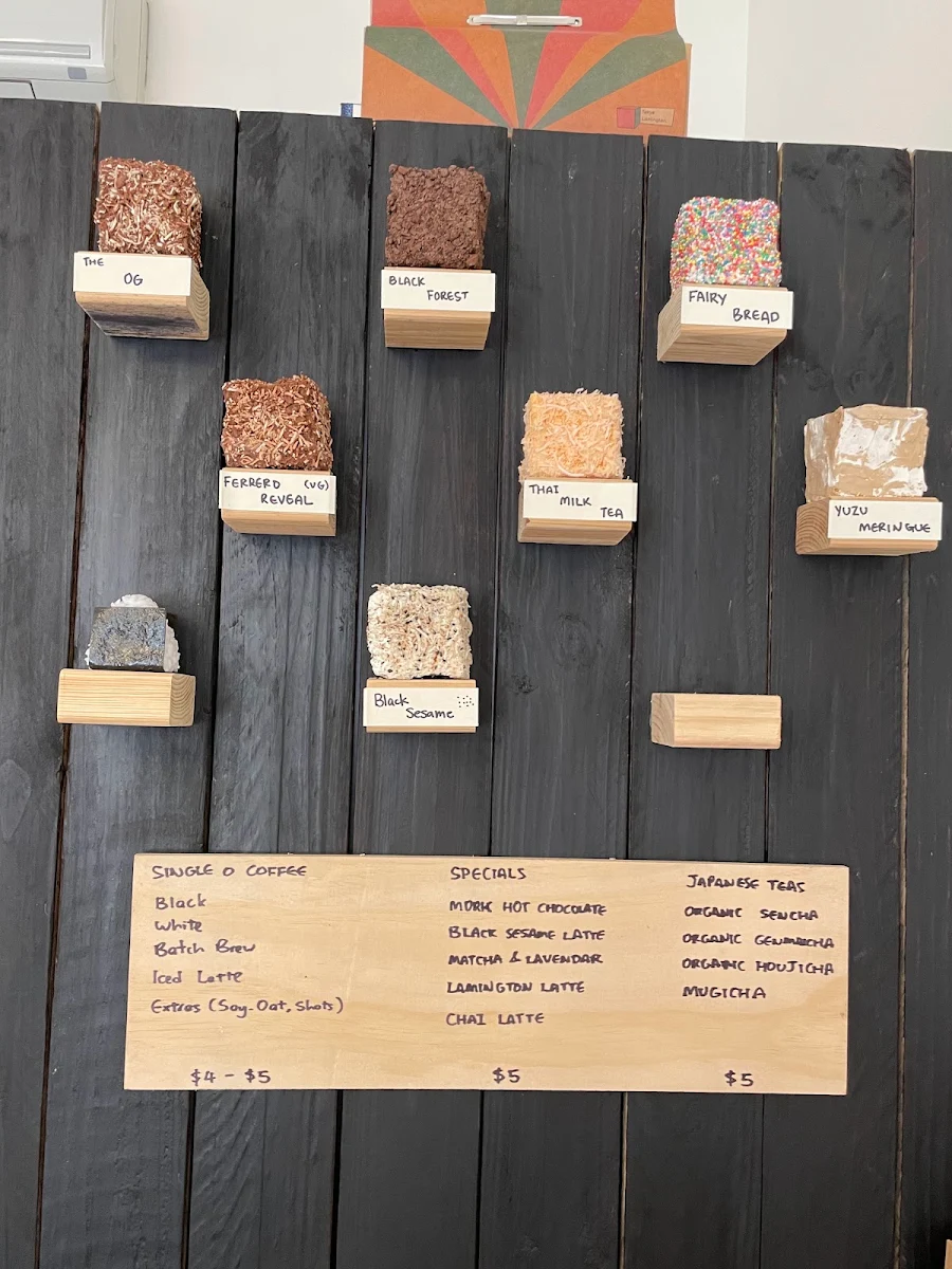 Menu, Tokyo Lamington Newtown
