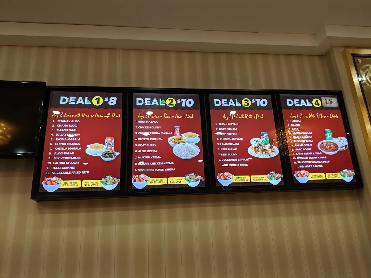 Menu, Halal Ali Dine Inn & Take Away