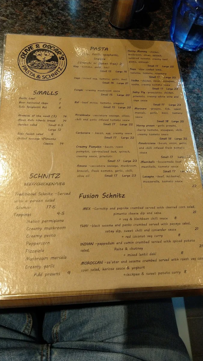 Menu, Olive And Oscars