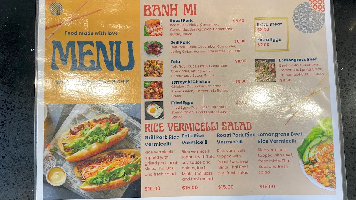 Menu, Wattle Grove Fish and Chips