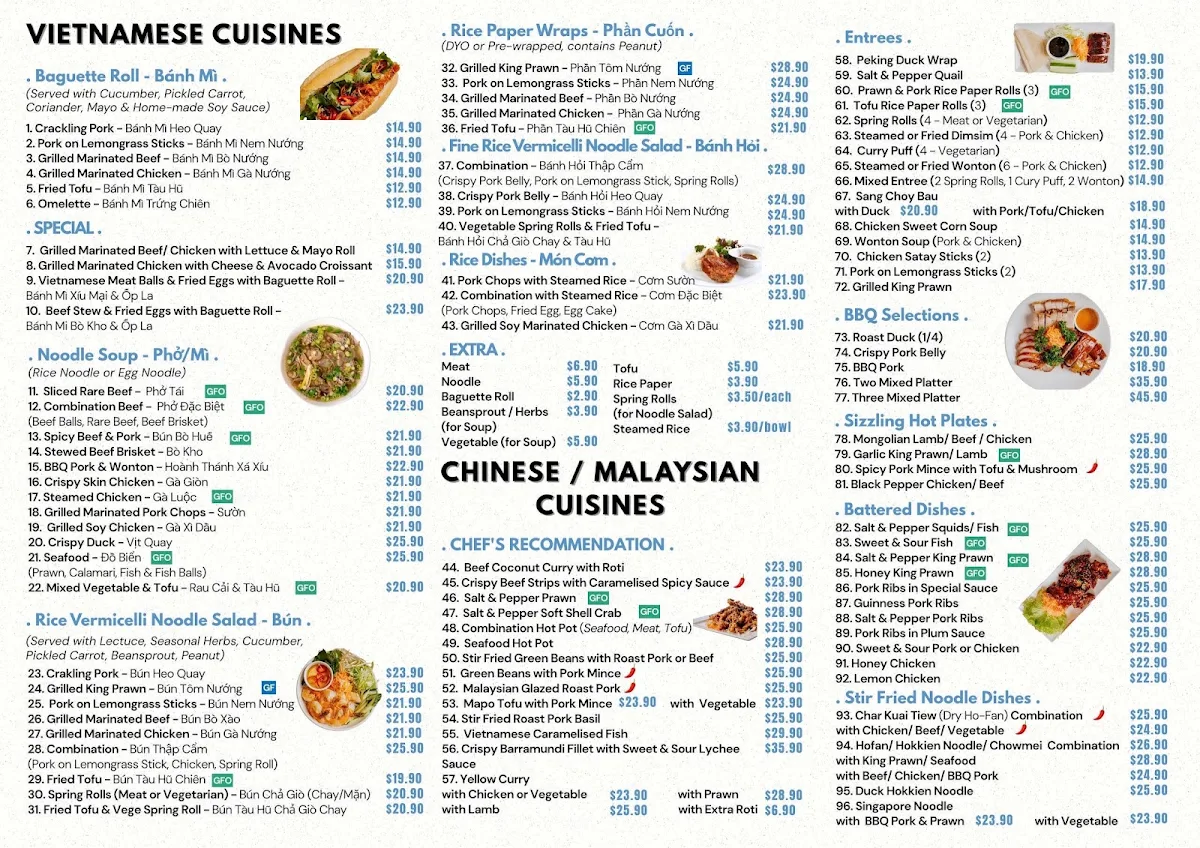 Menu, Quan Thanh