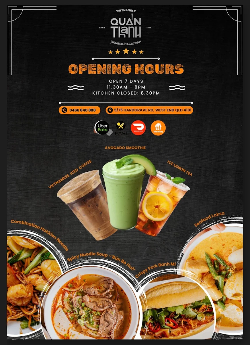 Menu, Quan Thanh
