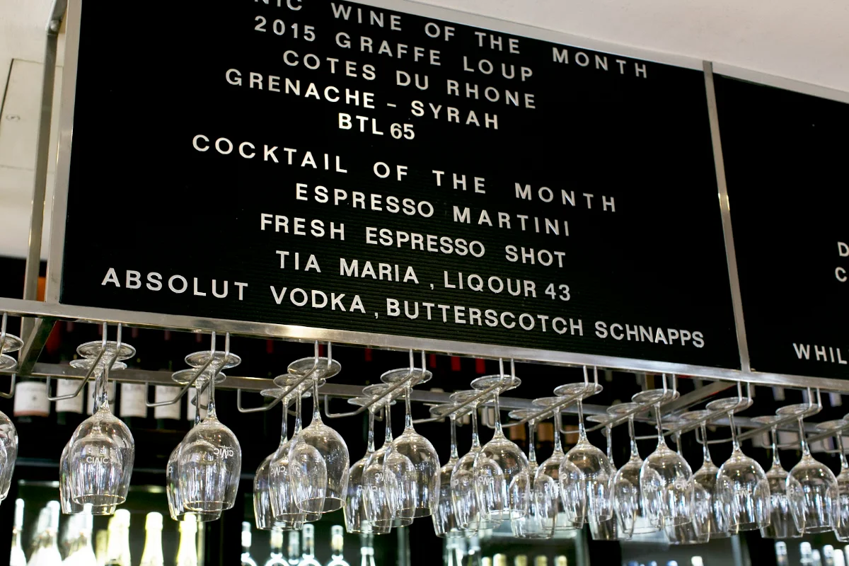 Menu, The Civic Hotel