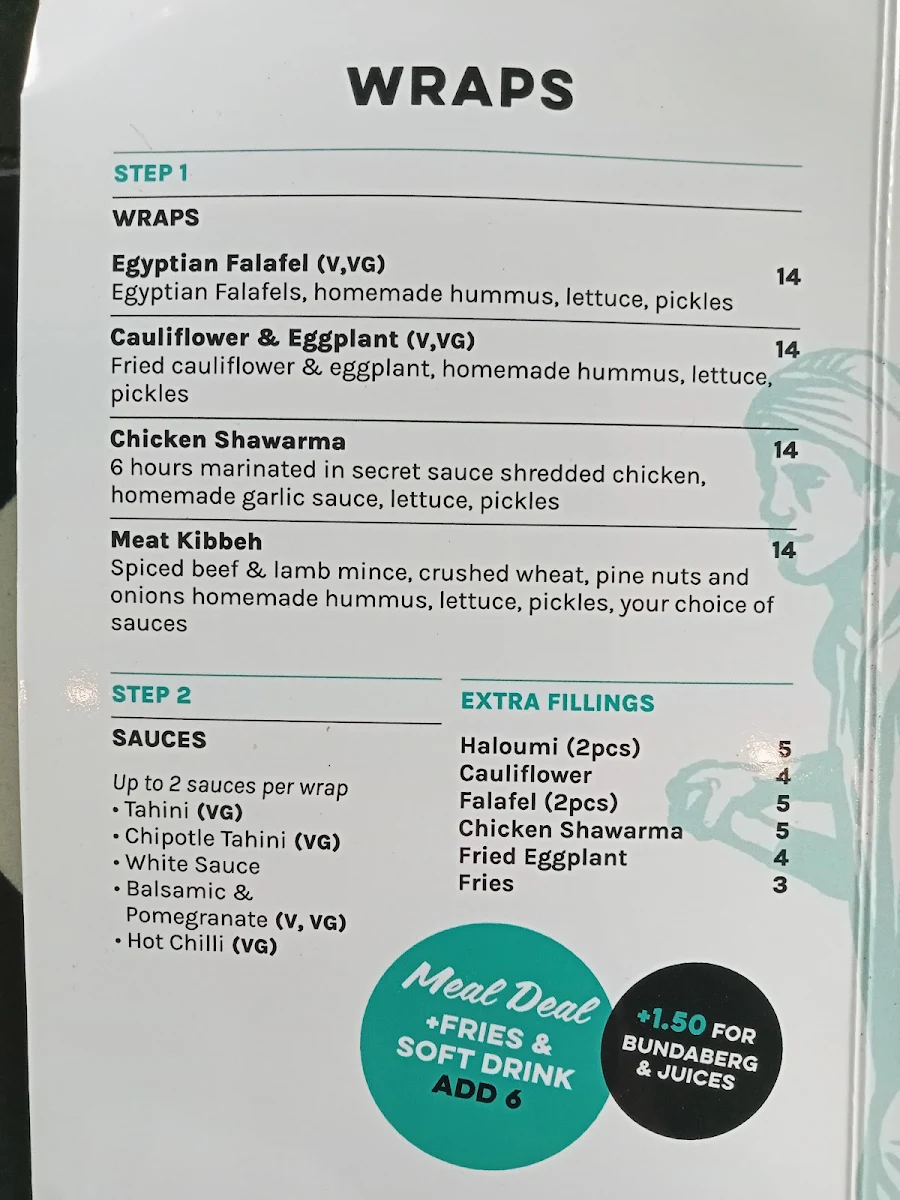 Menu, Bekya Summer Hill