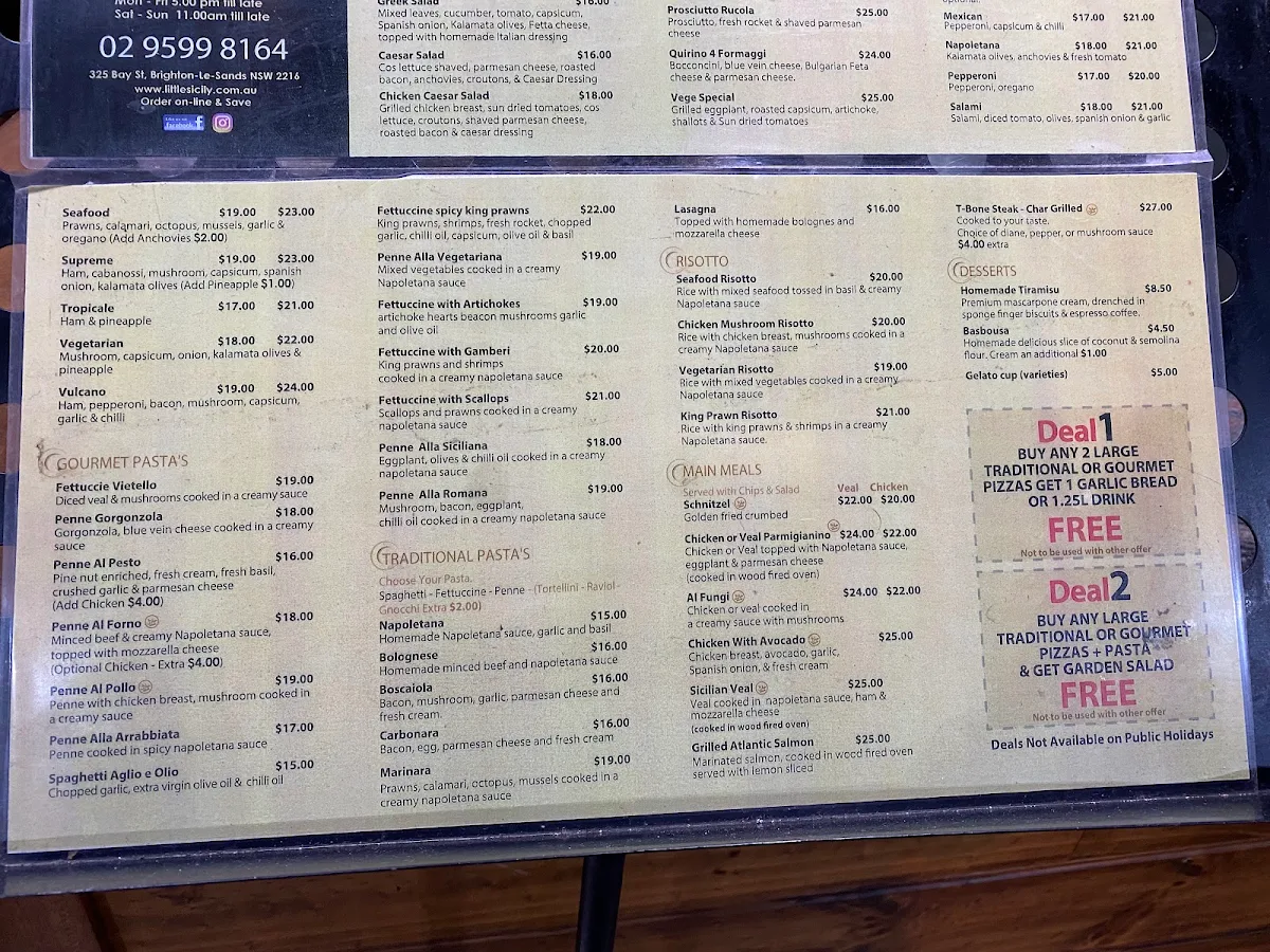 Menu, Broaster Chicken Brighton