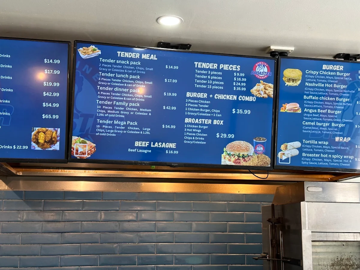 Menu, Broaster Chicken Brighton