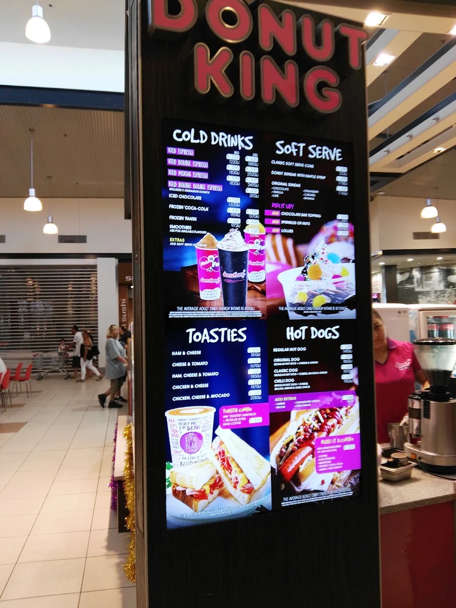 Menu, Donut King The Pines K13