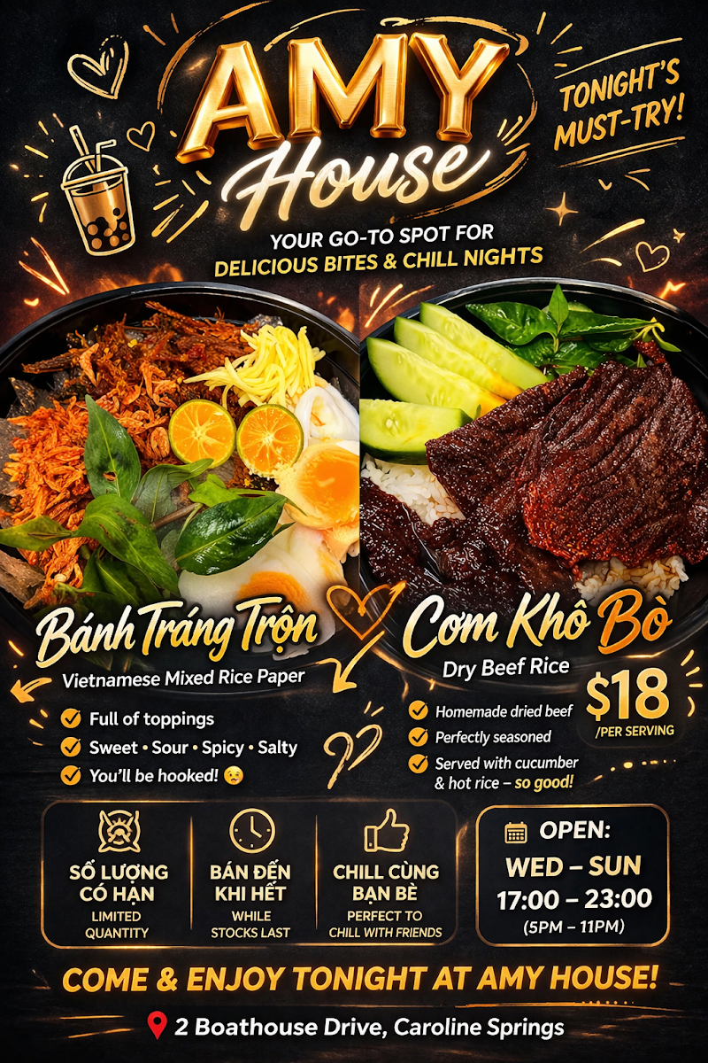 Menu, Amy House