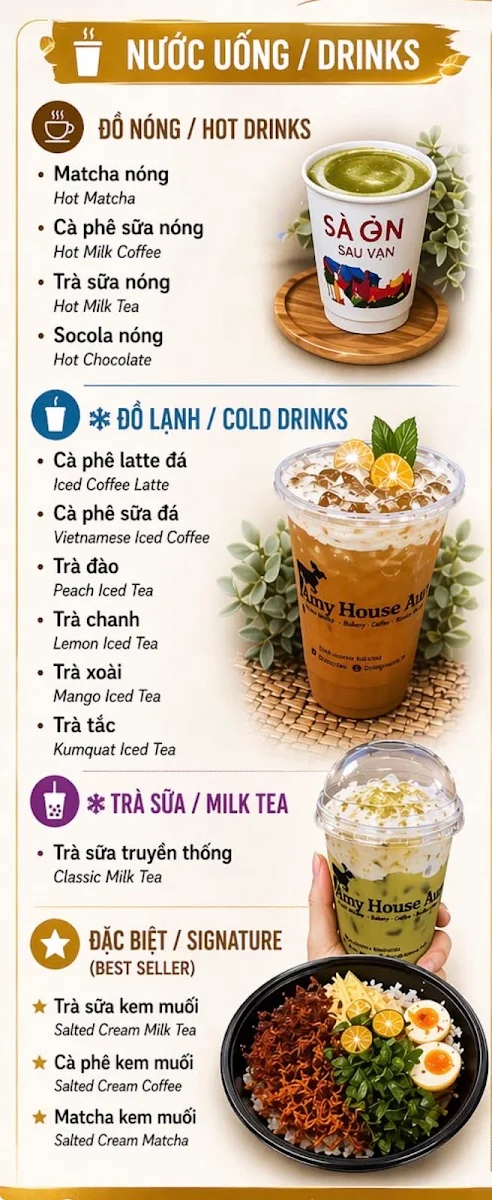 Menu, Amy House