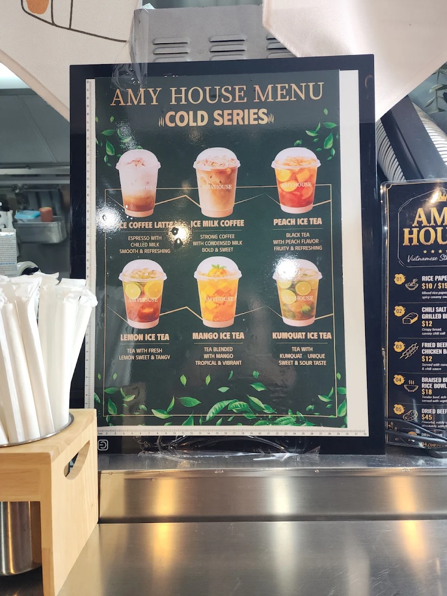 Menu, Amy House