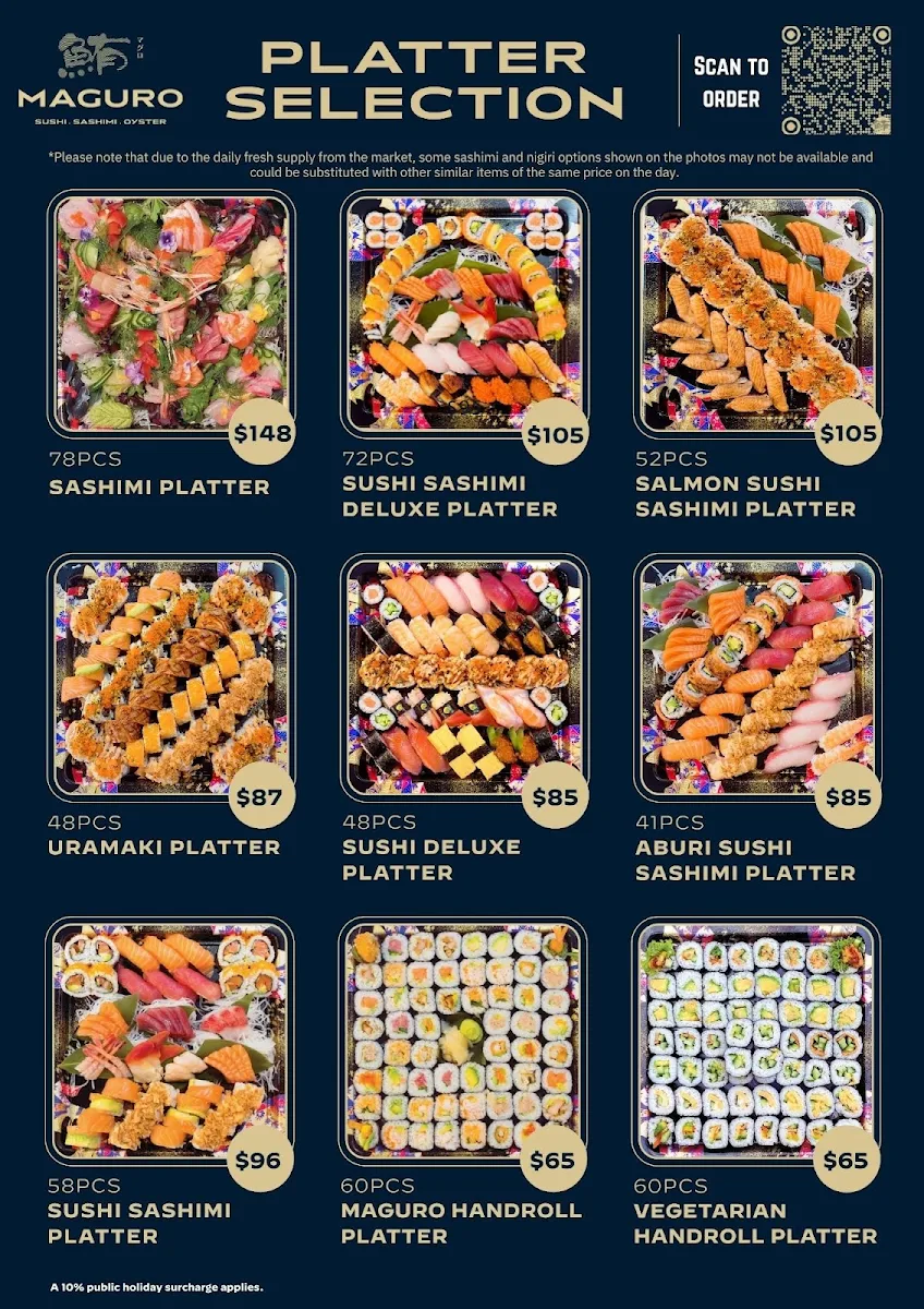 Menu, Maguro Bar - Box Hill