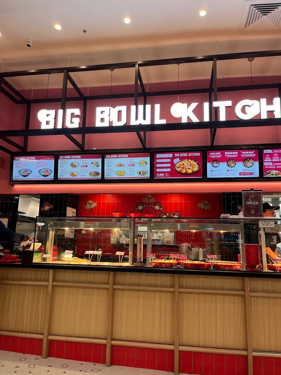 Menu, Big Bowl Kitchen Westfield Southland Shopping Centre