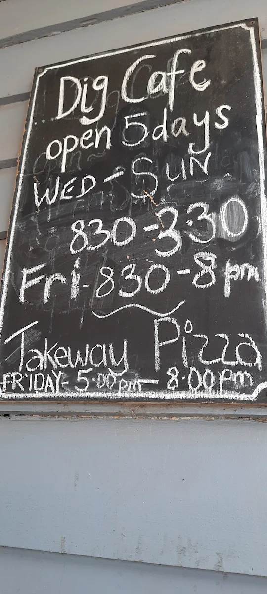 Menu, dig Cafe
