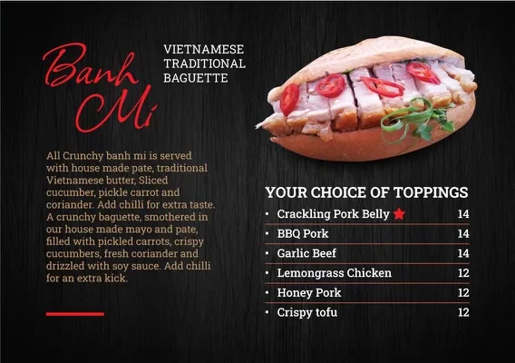 Menu, Banh Mi Station Bakery & Cafe