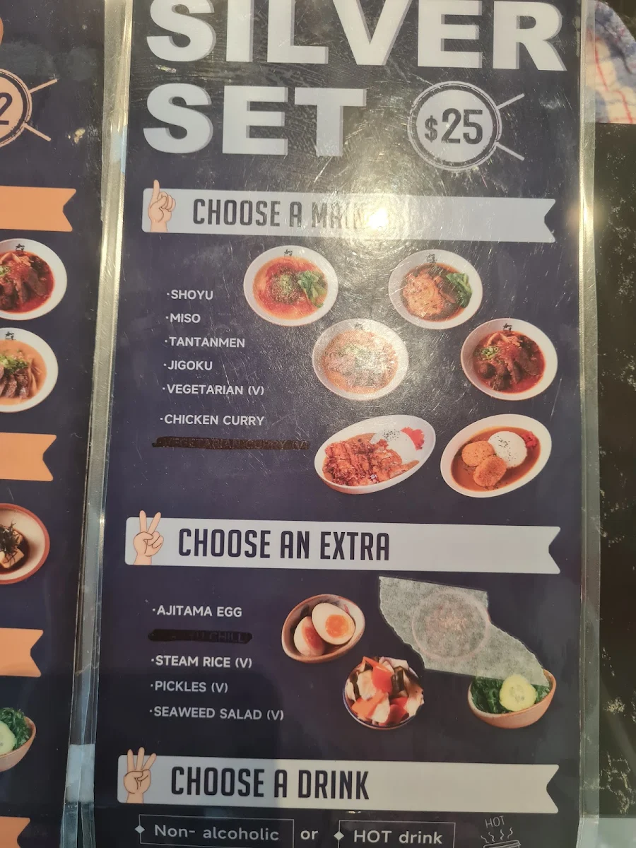 Menu, Kazumi ramen - Burnside village