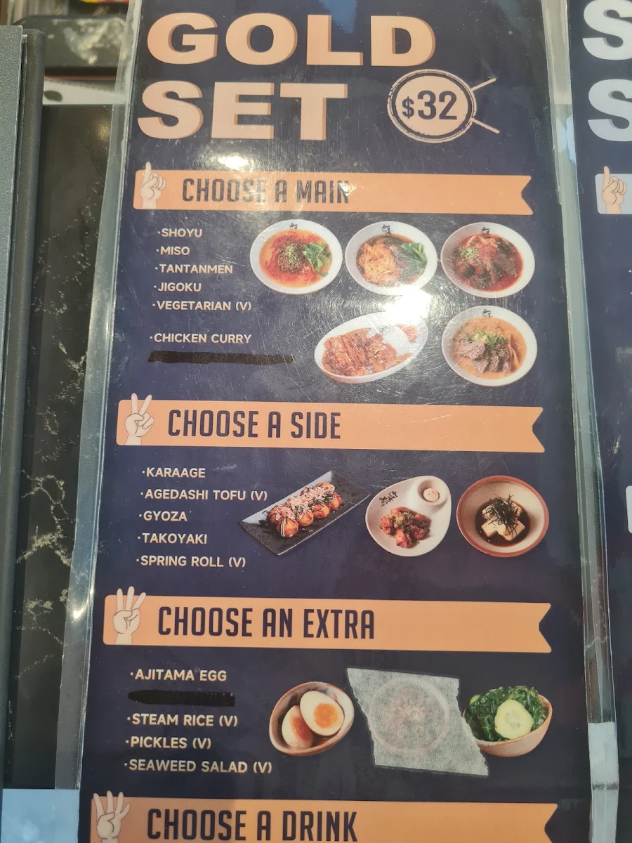 Menu, Kazumi ramen - Burnside village
