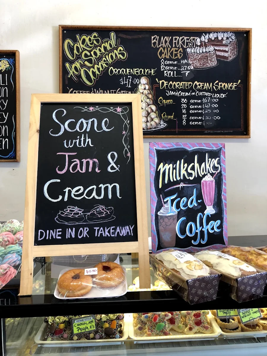 Menu, Guildford Town Bakery