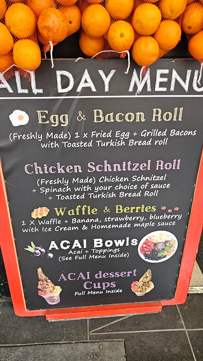 Menu, Tropicana Juice Food Bar Headquarter